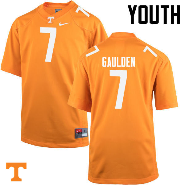 Youth #7 Rashaan Gaulden Tennessee Volunteers College Football Jerseys-Orange - Click Image to Close